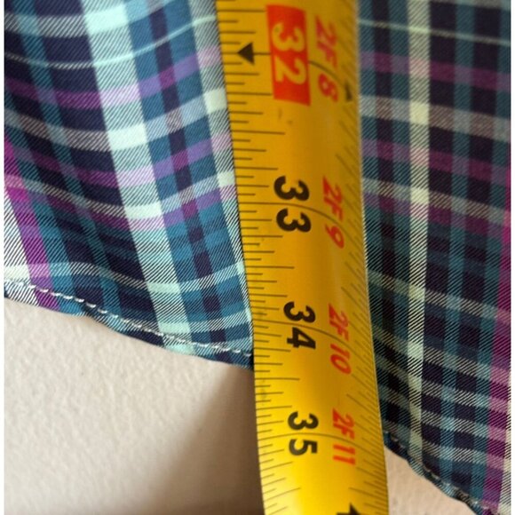 Peter Miller Womens 3/4 Sleeve Plaid Shirt Dress Multicolor Size Small - Picture 2 of 9